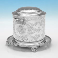 Victorian Sterling Silver Biscuit Box by Edward Charles Brown, 1867