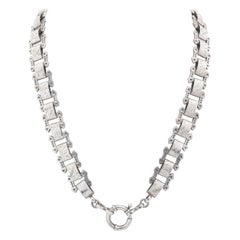 Antique Victorian Sterling Silver Book Chain