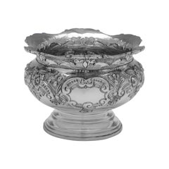 Viktorianische Schale aus Sterlingsilber, hergestellt in Chester um 1900