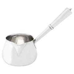 Brandy Pan vittoriano in argento sterling di Roberts & Slater, 1862
