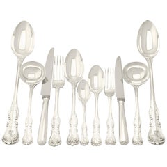 Victorian Sterling Silver Canteen of Cutlery for 12 Persons by George Adams