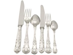 Antique Victorian Sterling Silver Canteen of Cutlery for Eighteen Persons