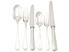 Victorian Sterling Silver Canteen of Cutlery for Twelve Persons