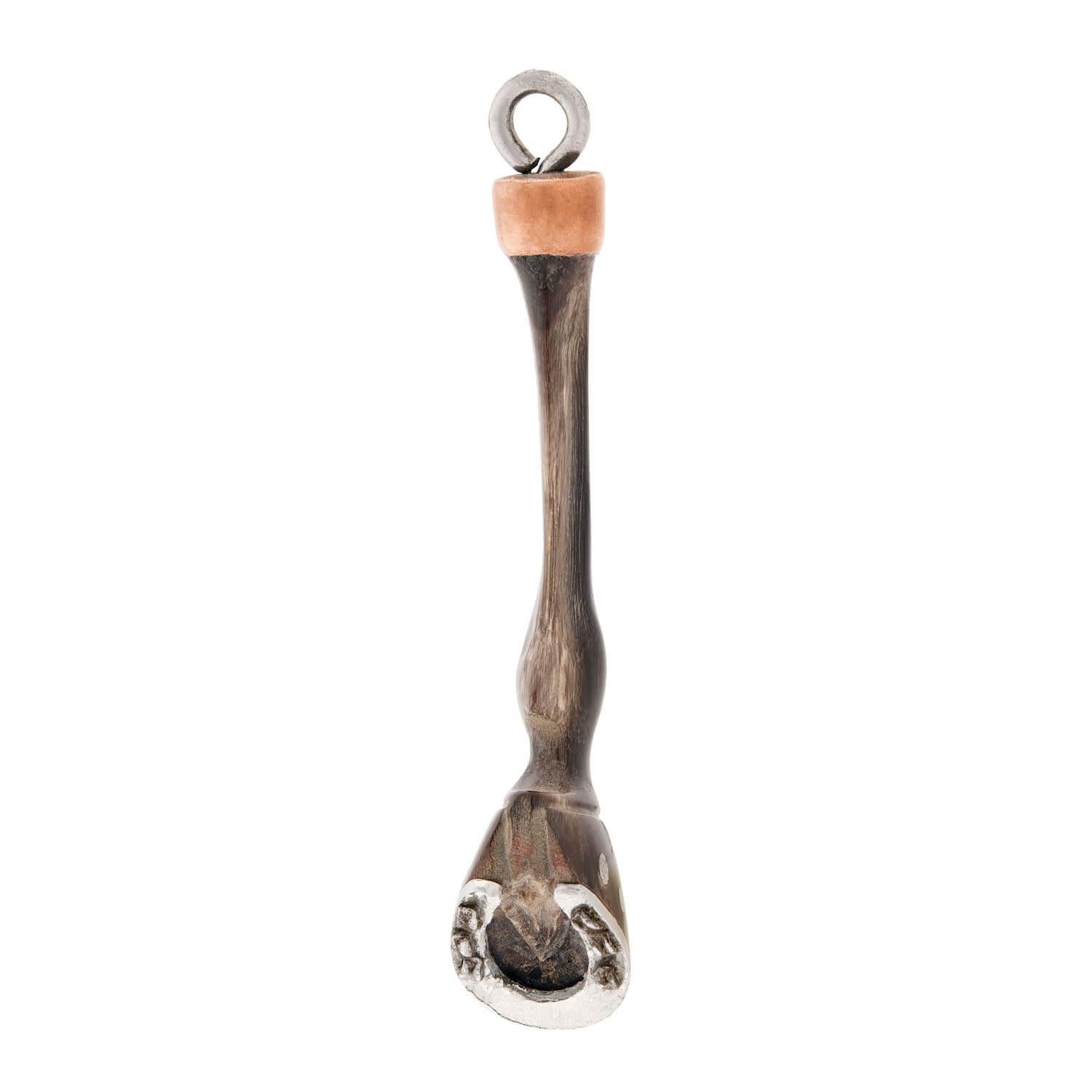 Victorien Pendentif victorien en argent sterling en forme de jambe de cheval en corne sculptée en vente