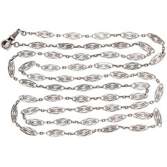 Victorian Sterling Silver Chain 52"