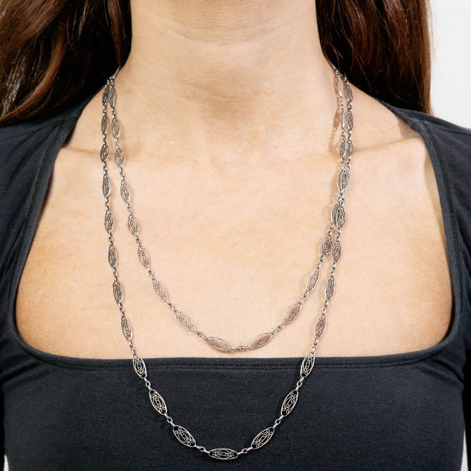 Victorian Sterling Silver Chain 52