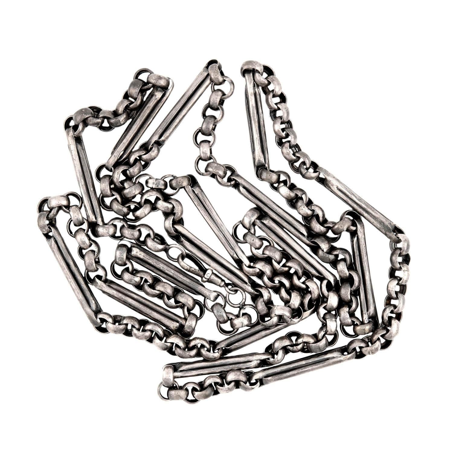 Viktorianische Sterlingsilber-Kette 56