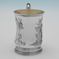 Victorian Sterling Silver Child's Mug or Christening Mug, Barnards, London, 1856