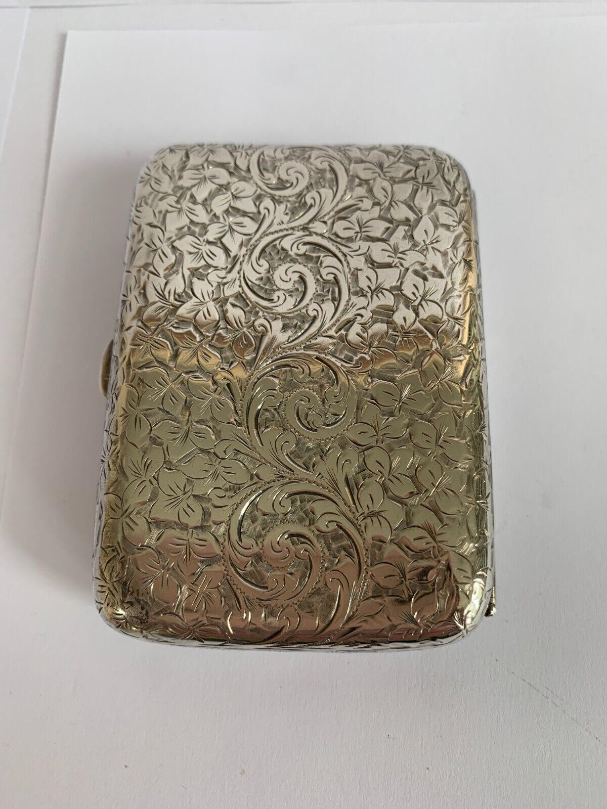 Victorian Sterling Silver Cigarette Case Monogrammed with LH For Sale 3