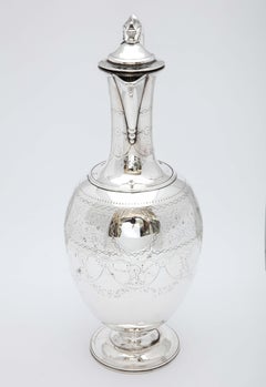 Victorian Sterling Silver Claret Jug by Martin and Hall