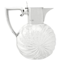 Victorian Sterling Silver Claret Jug by William Hutton & Sons, 1898