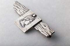 Victorian Sterling Silver Classical Trompe L'oeil Brooch