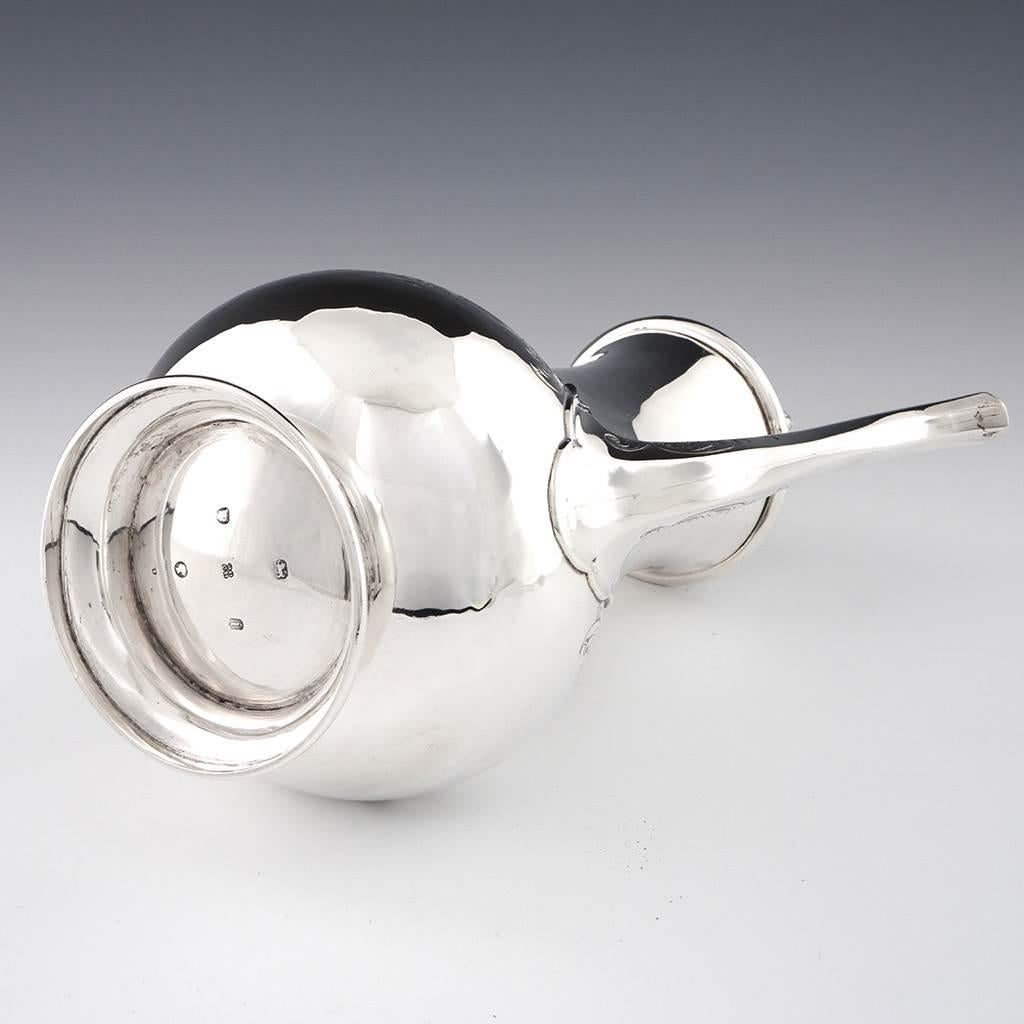 Victorian Sterling Silver Coffee Pot London 1864 For Sale 5