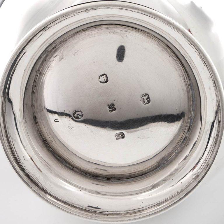 Mid-19th Century Victorian Sterling Silver Coffee Pot London 1864 For Sale