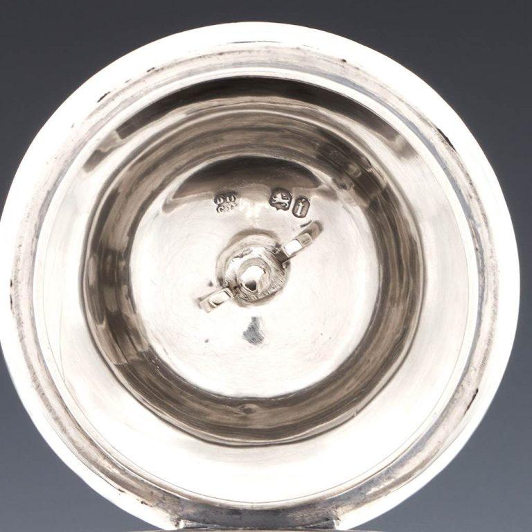 Victorian Sterling Silver Coffee Pot London 1864 For Sale 3