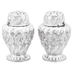 Shakers à condiments victoriens en argent sterling (1885)