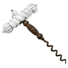 Crémaillère victorienne ancienne en argent sterling des années 1890