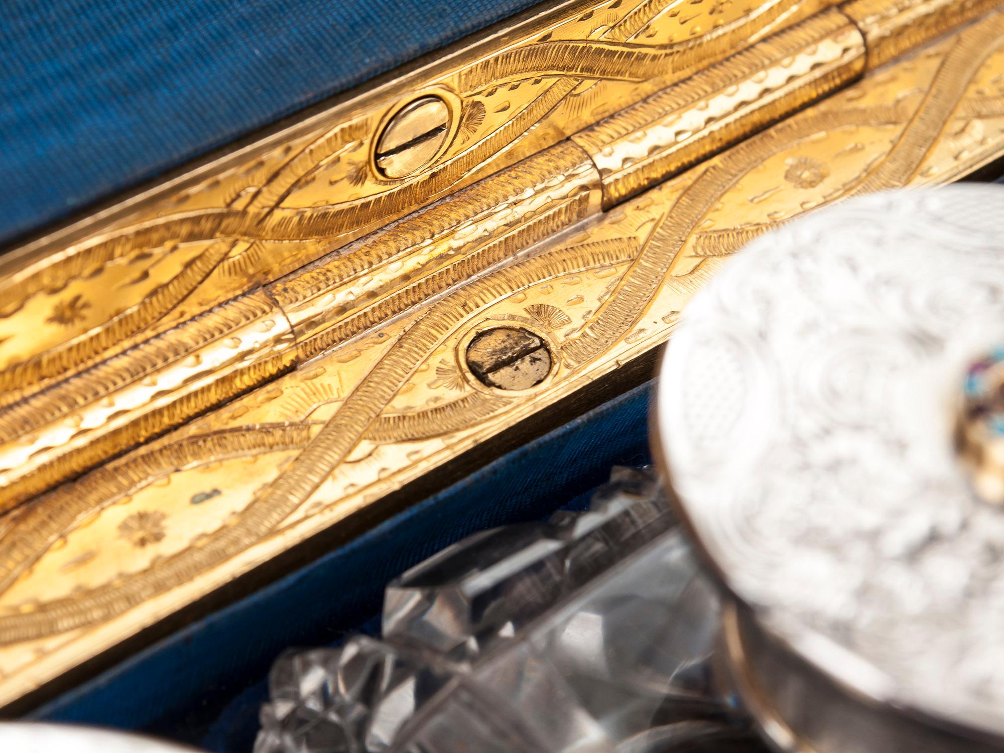 Victorian Sterling Silver Coromandel Vanity Box For Sale 11