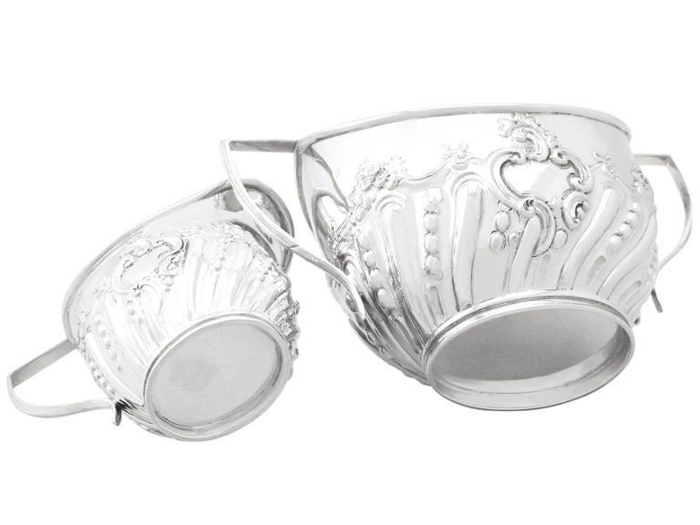 Victorian Sterling Silver Cream Jug and Sugar Bowl In Excellent Condition For Sale In Jesmond, Newcastle Upon Tyne