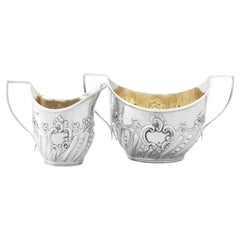 Victorian Sterling Silver Cream Jug and Sugar Bowl