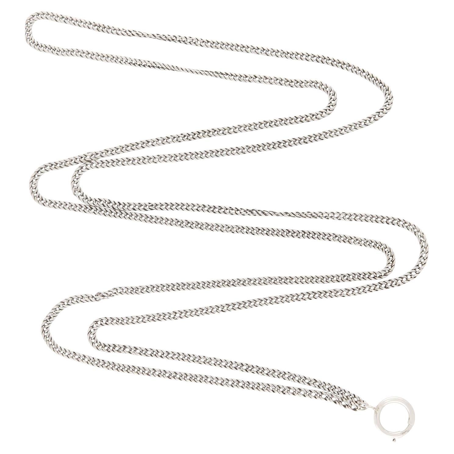 Catena vittoriana A. Silver 69" a maglie strette