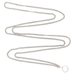 Cadena victoriana de eslabones de plata de ley 69" (69")