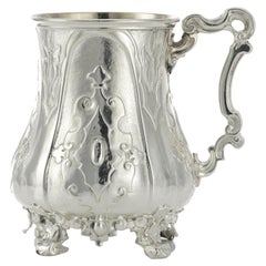 Victorian Sterling Silver Decorative Mug with Handle