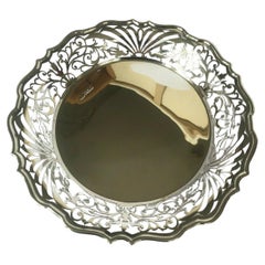 Used Victorian Sterling Silver Dish by Manoah Rhodes & Sons Silversmiths, 1901