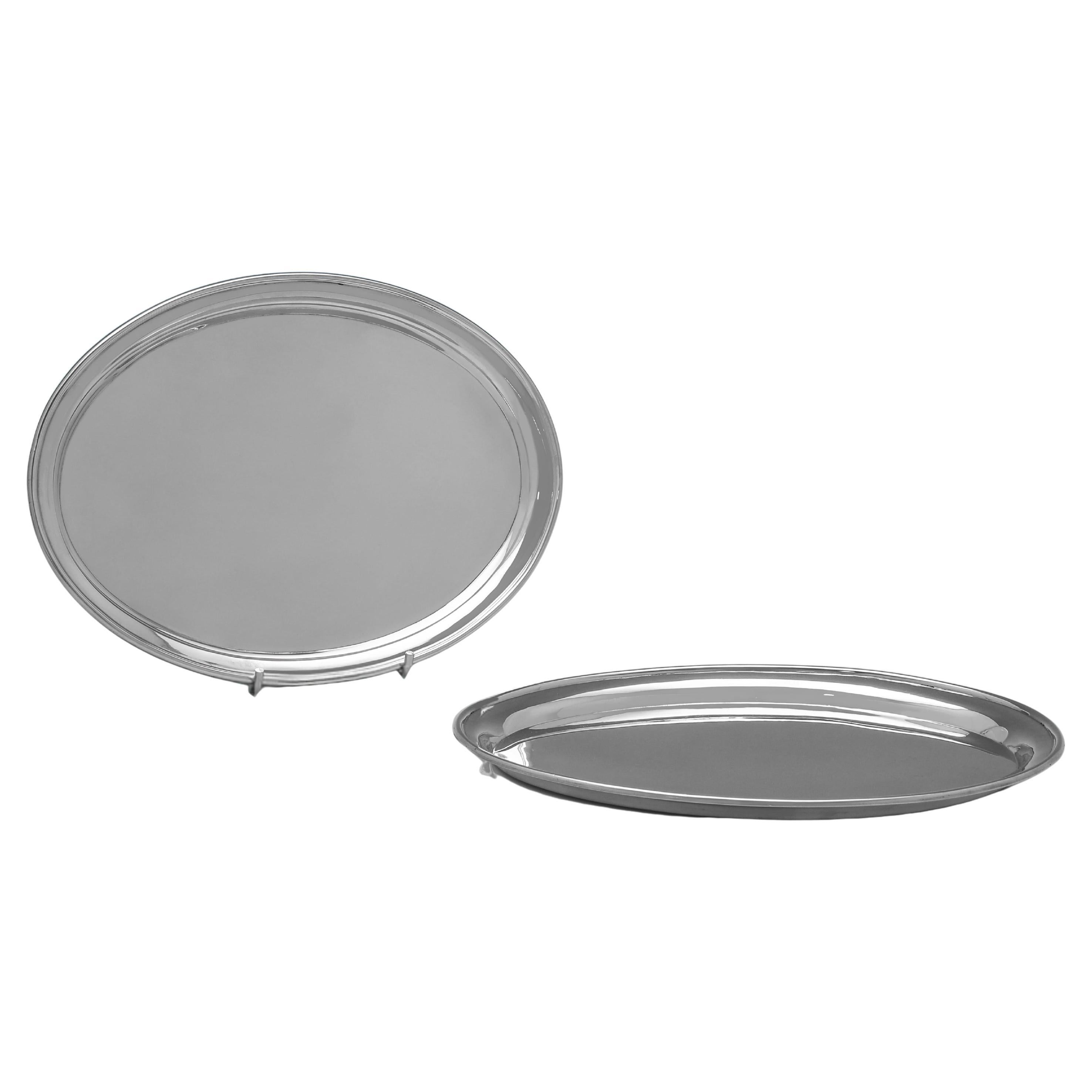 Victorian Sterling Silver Dishes by Garrard & Co., Oval Form, 1880
