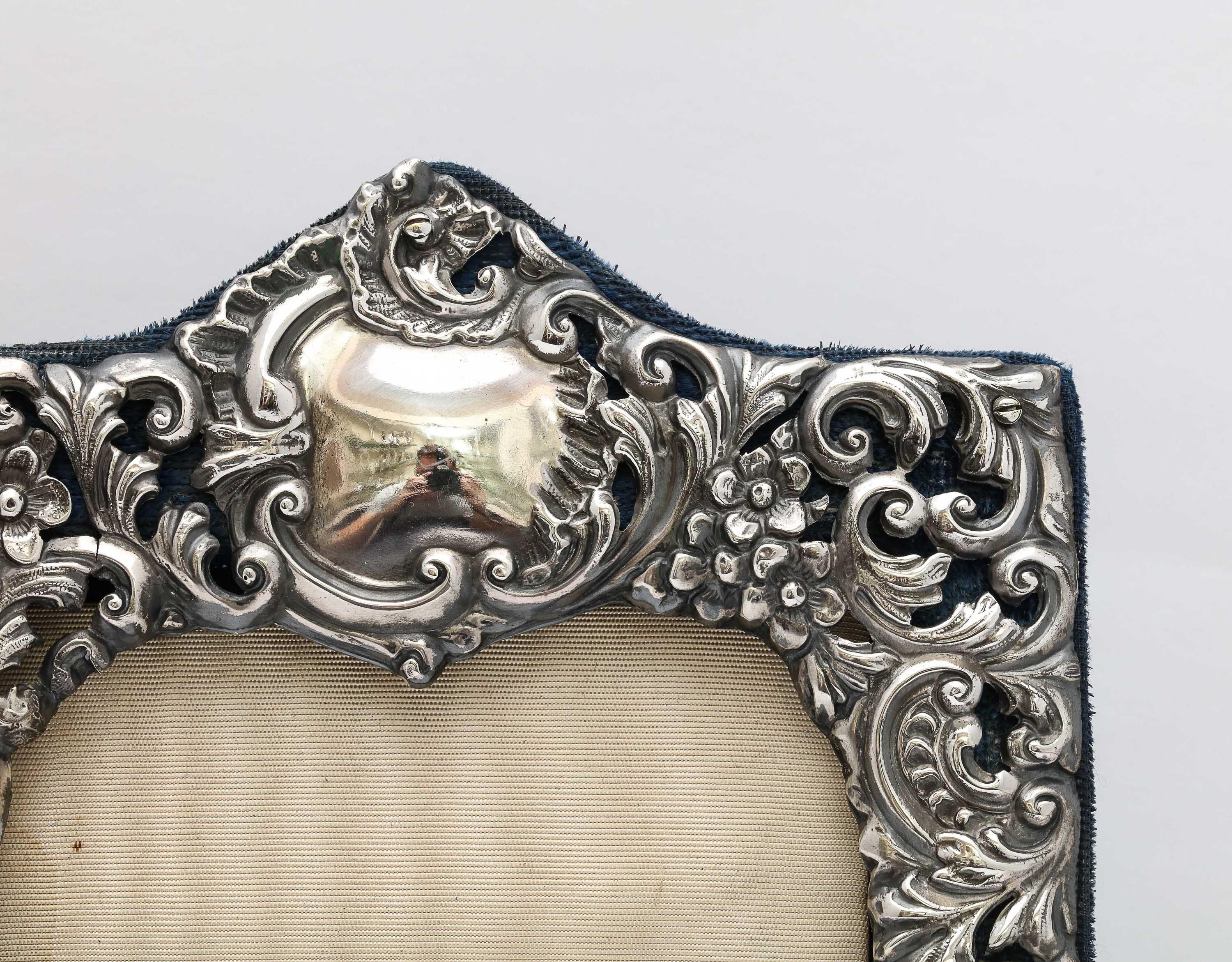Victorian Sterling Silver Double Heart Picture Frame - Gibson & Langman 1