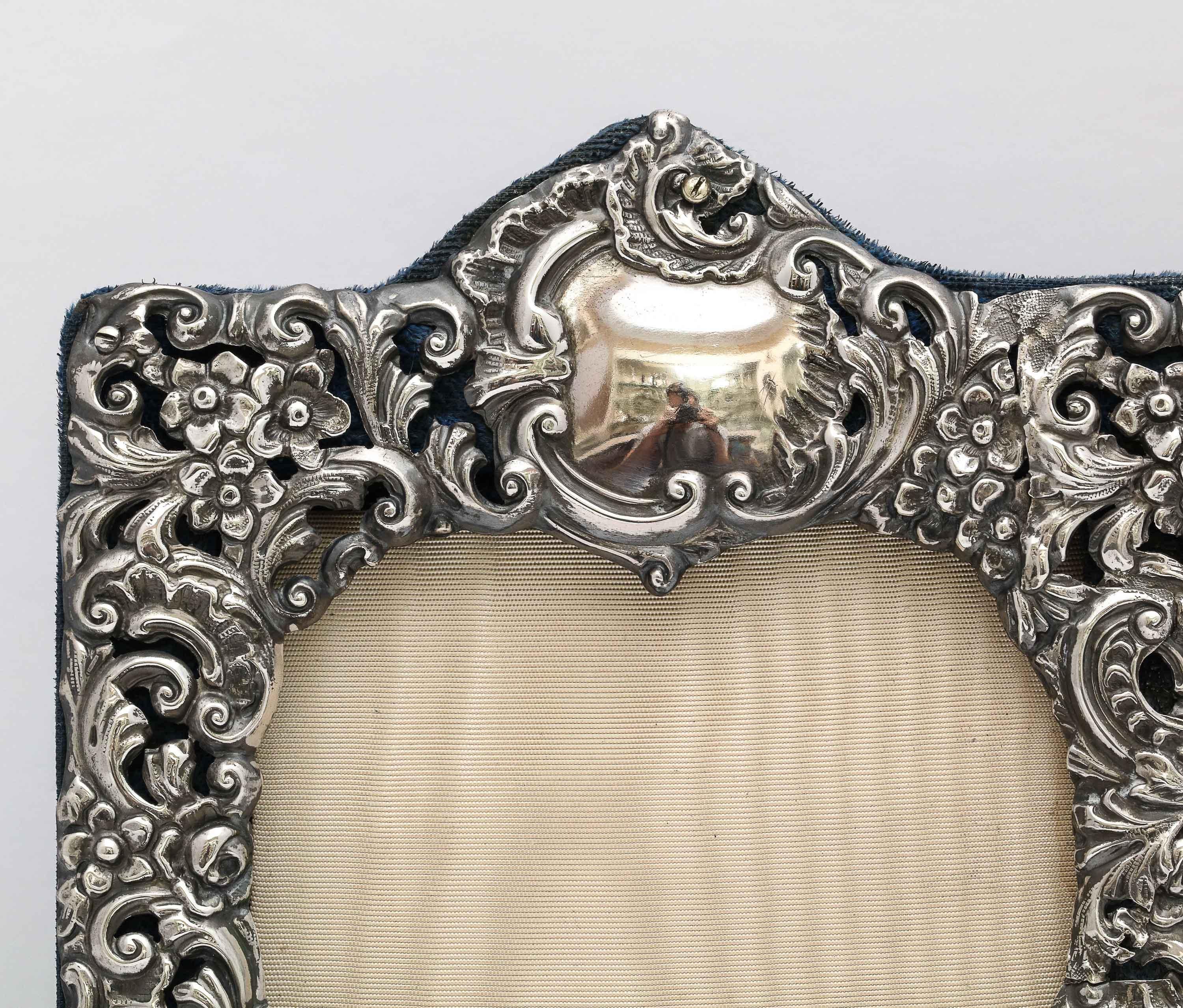 Victorian Sterling Silver Double Heart Picture Frame - Gibson & Langman 3