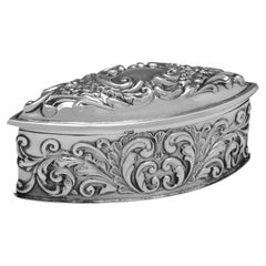 Victorian Sterling Silver Dressing Table Box, William Neale, Chester 1899