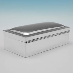 Victorian Sterling Silver & Enamel Cigarette Box - George Unite 1893