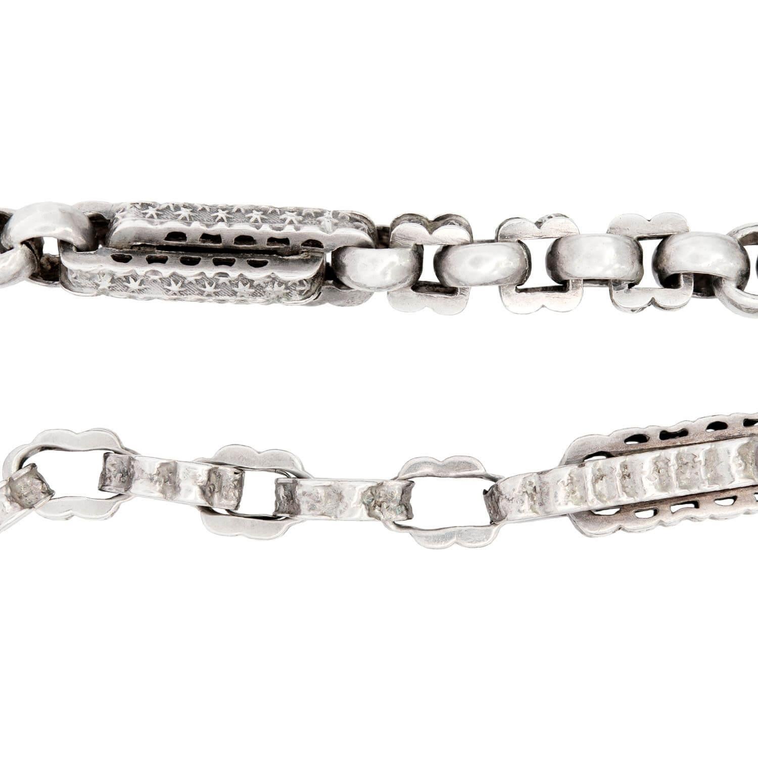 Victorian Sterling Silver Etruscan Chain 23