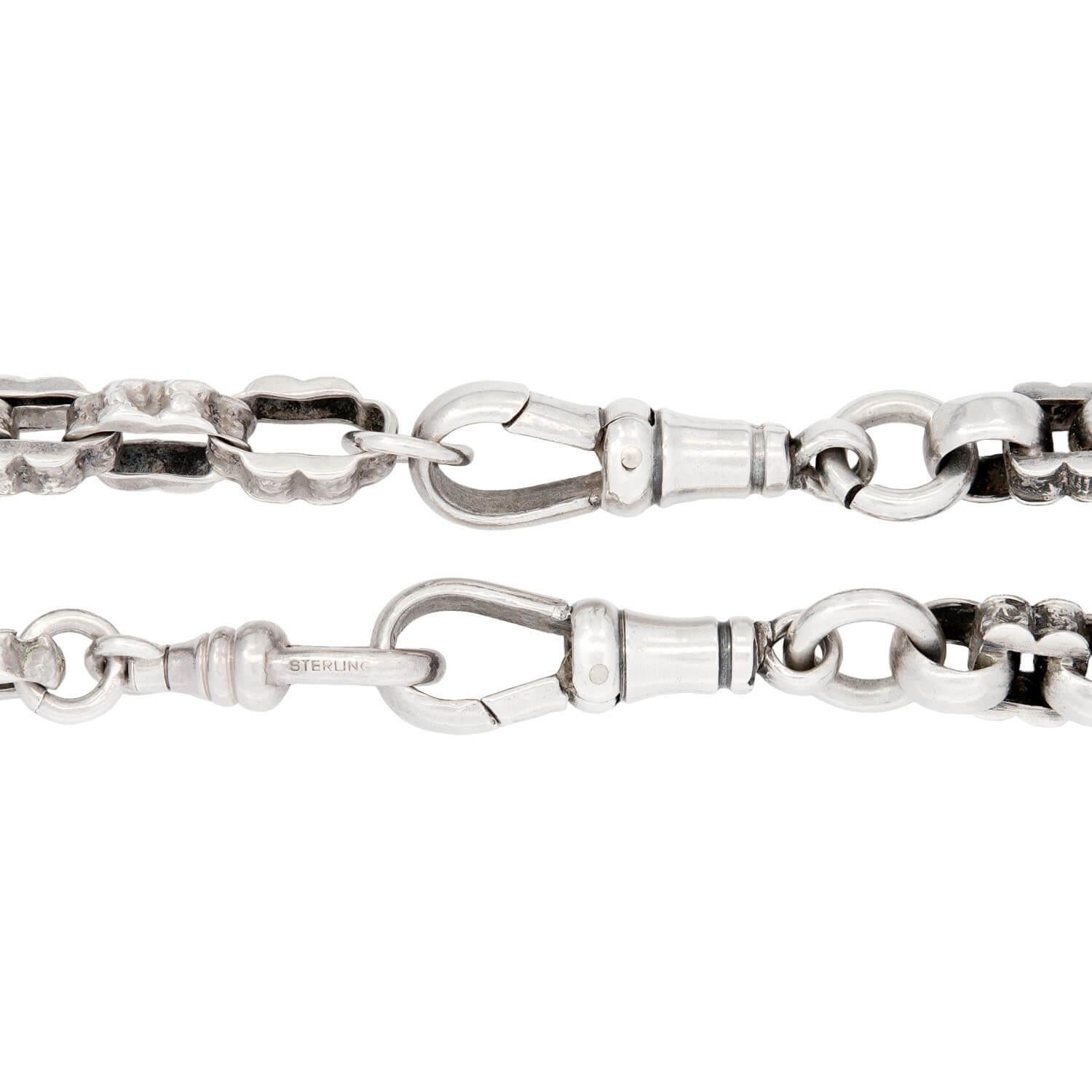 Women's Victorian Sterling Silver Etruscan Chain 23
