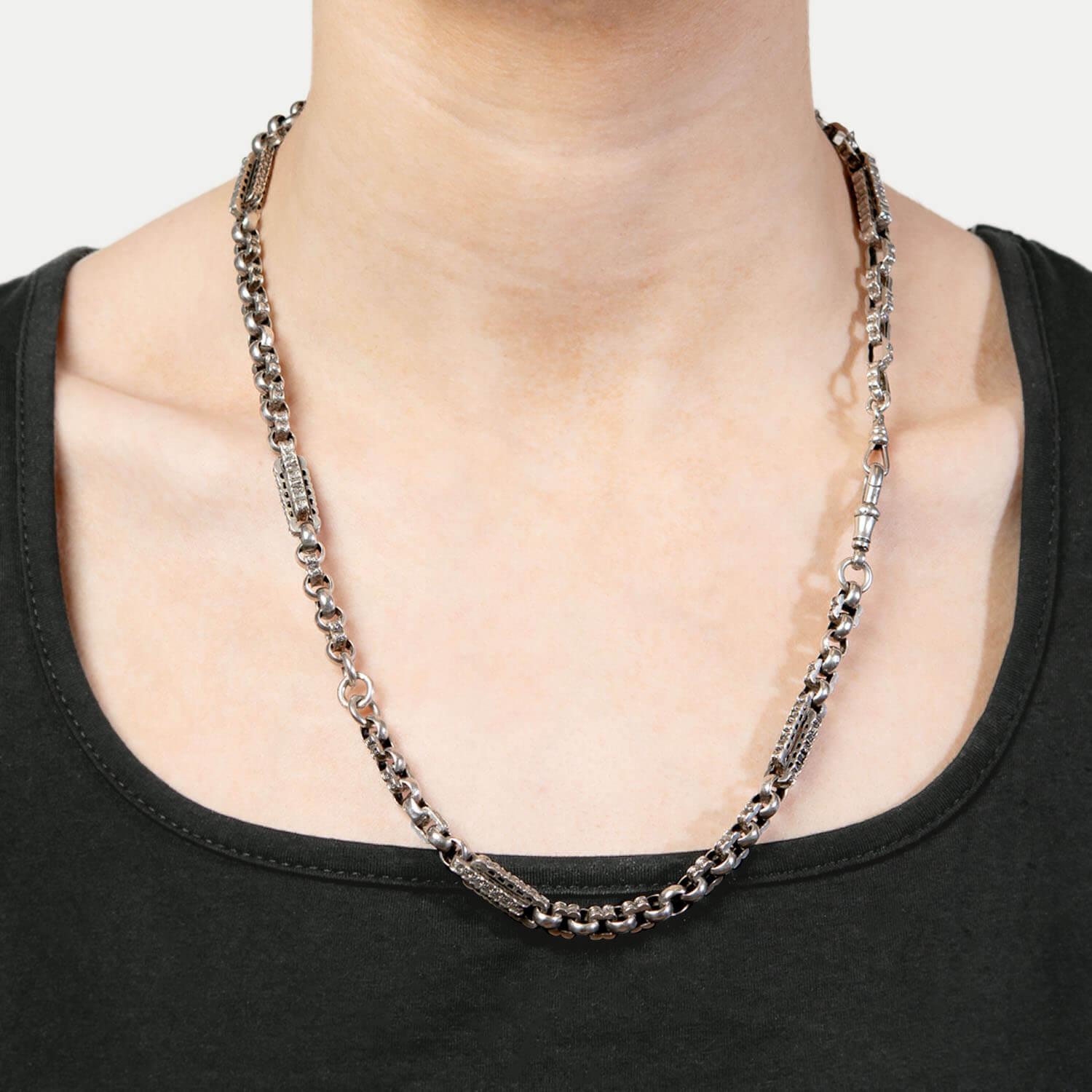Victorian Sterling Silver Etruscan Chain 23