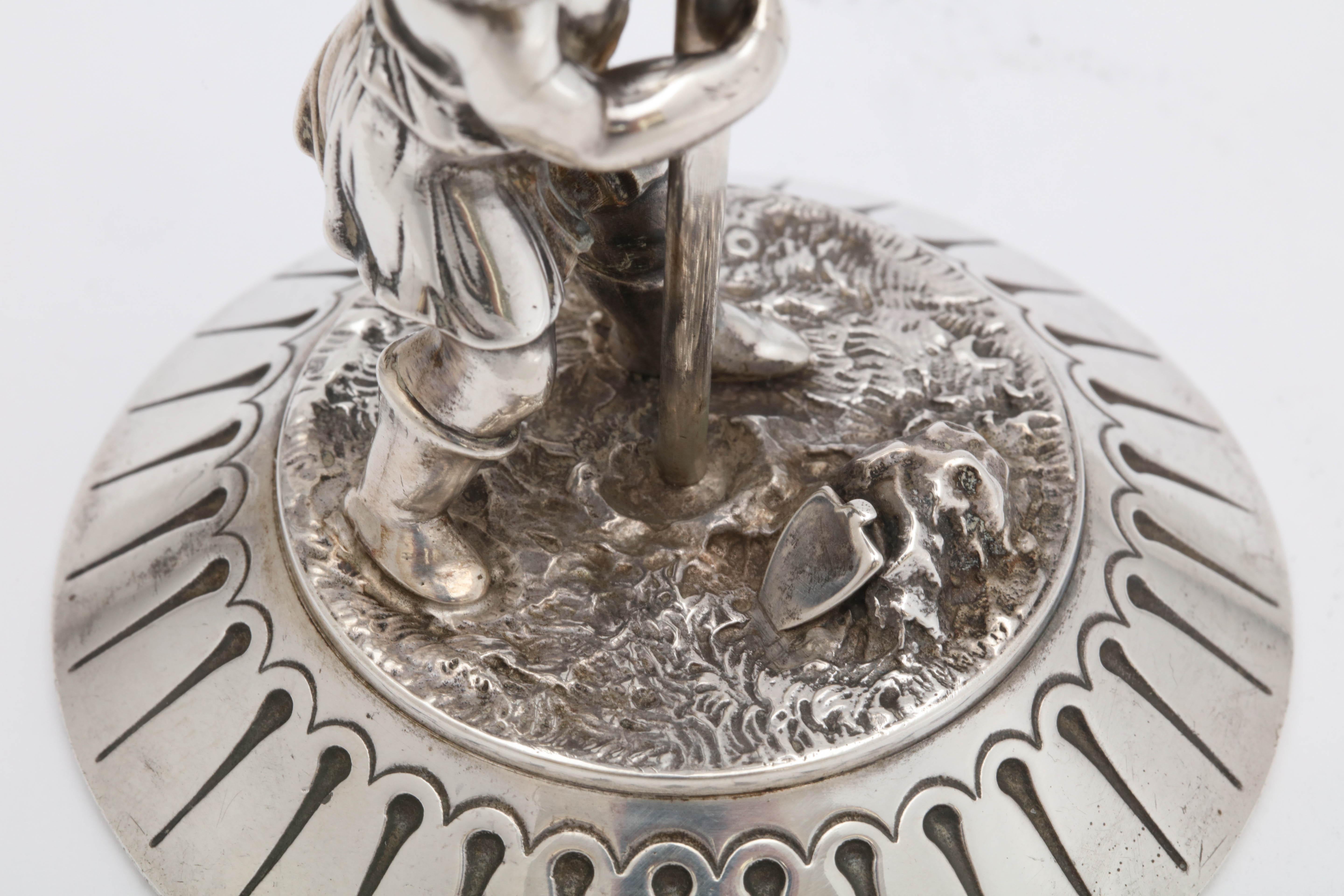 Victorian Sterling Silver Figural Bud Vase By Gorham For Sale 3