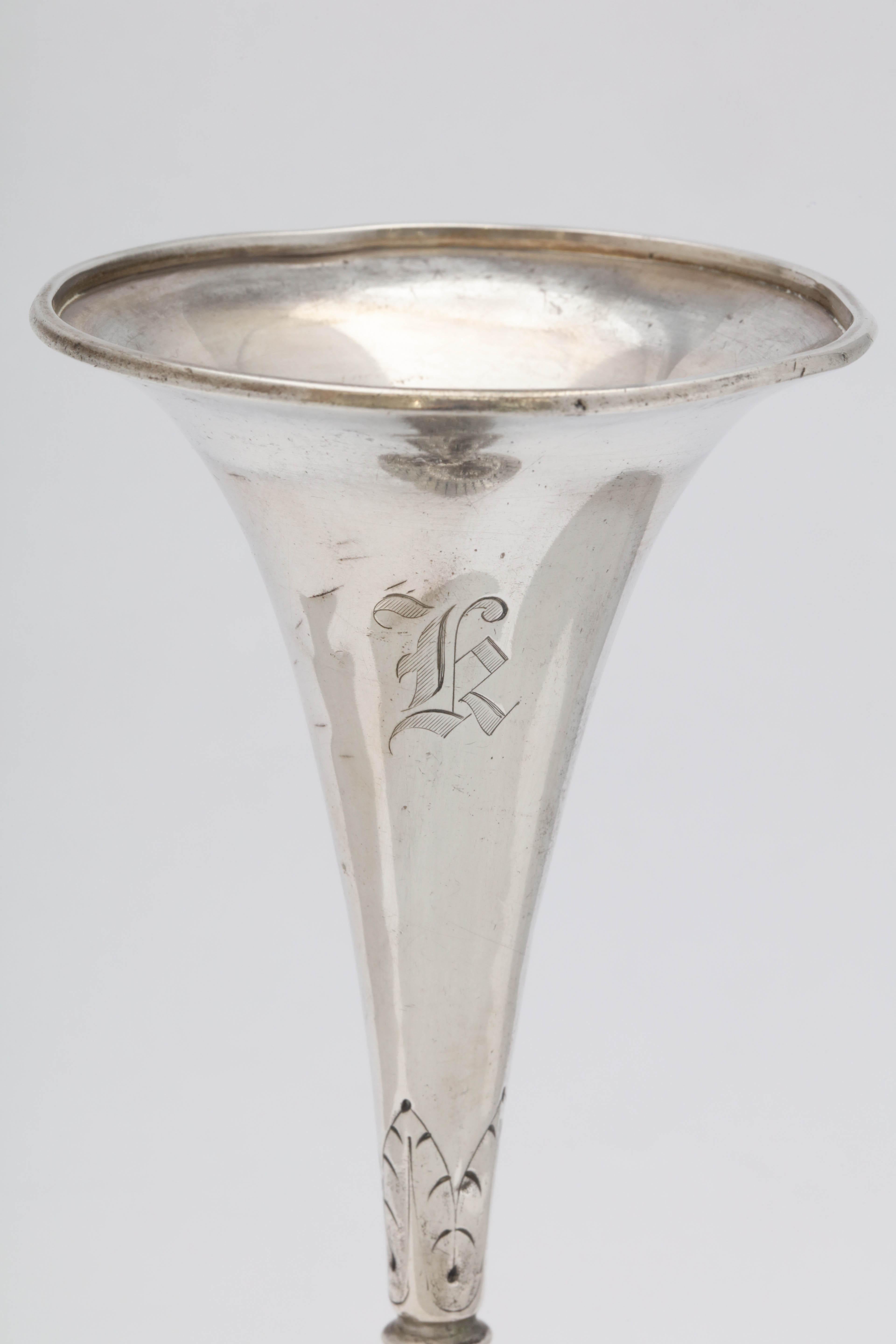 Mid-19th Century Victorian Sterling Silver Figural Bud Vase By Gorham For Sale