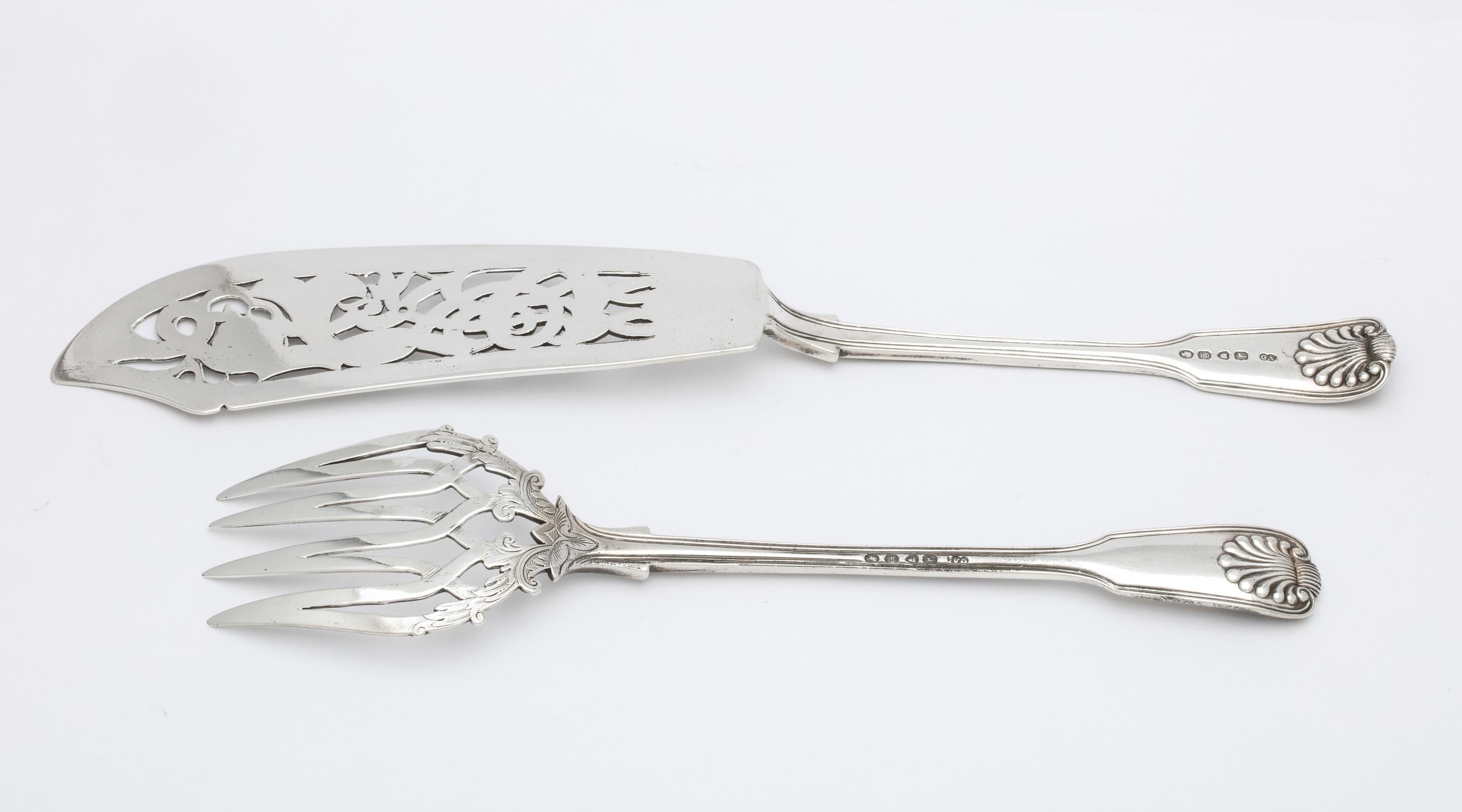 Victorian Sterling Silver Fish Serving Set 1