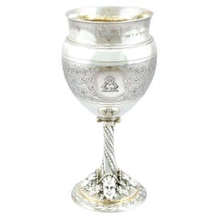 Victorian Sterling Silver Gilt Goblet