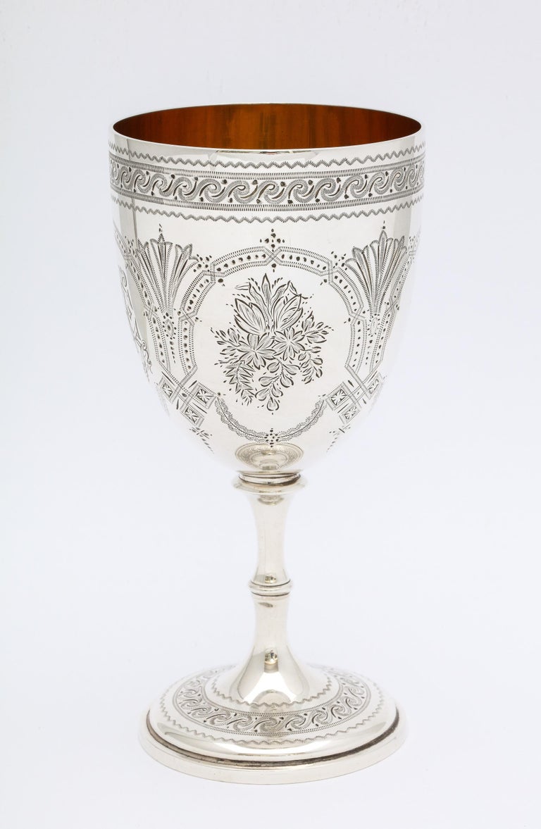 English Victorian Sterling Silver Goblet