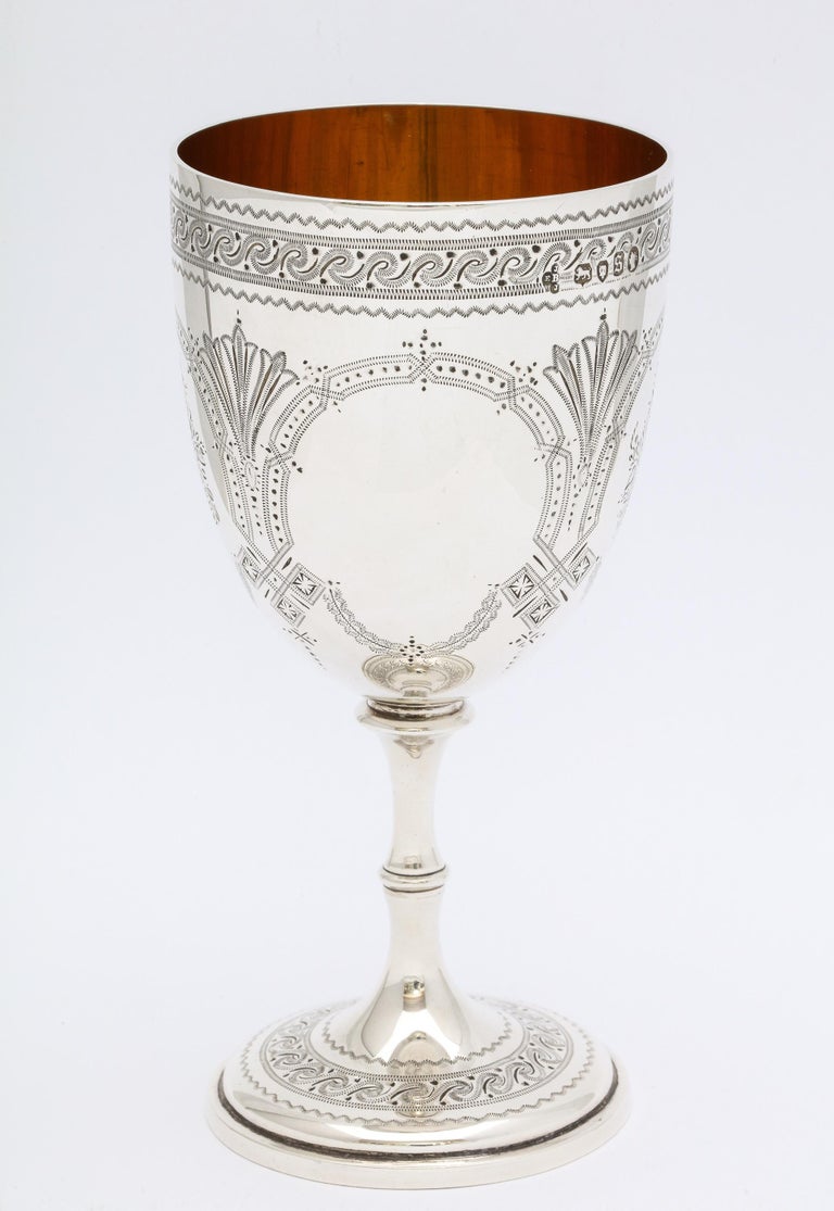 Gilt Victorian Sterling Silver Goblet