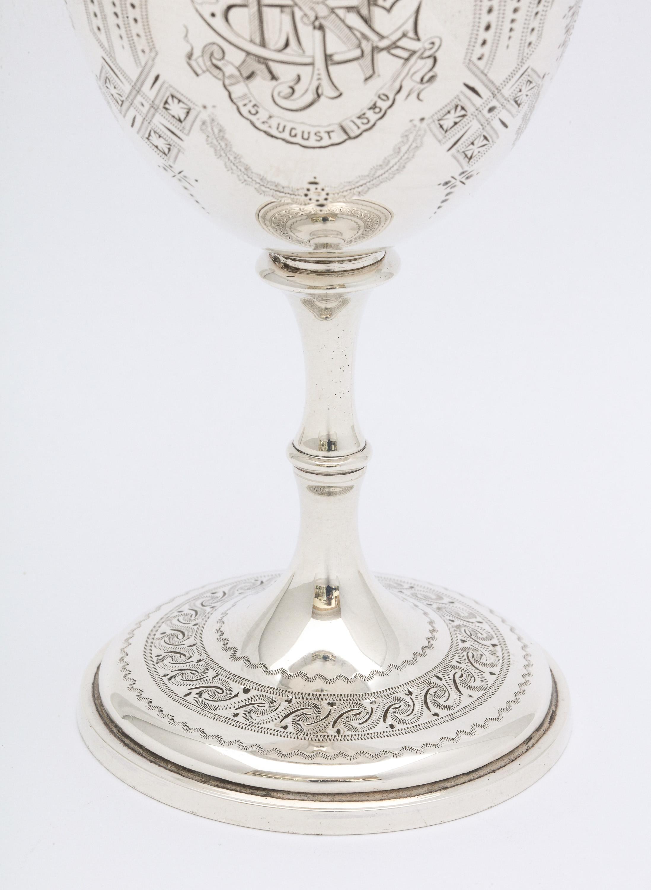 Late 19th Century Victorian Sterling Silver Goblet