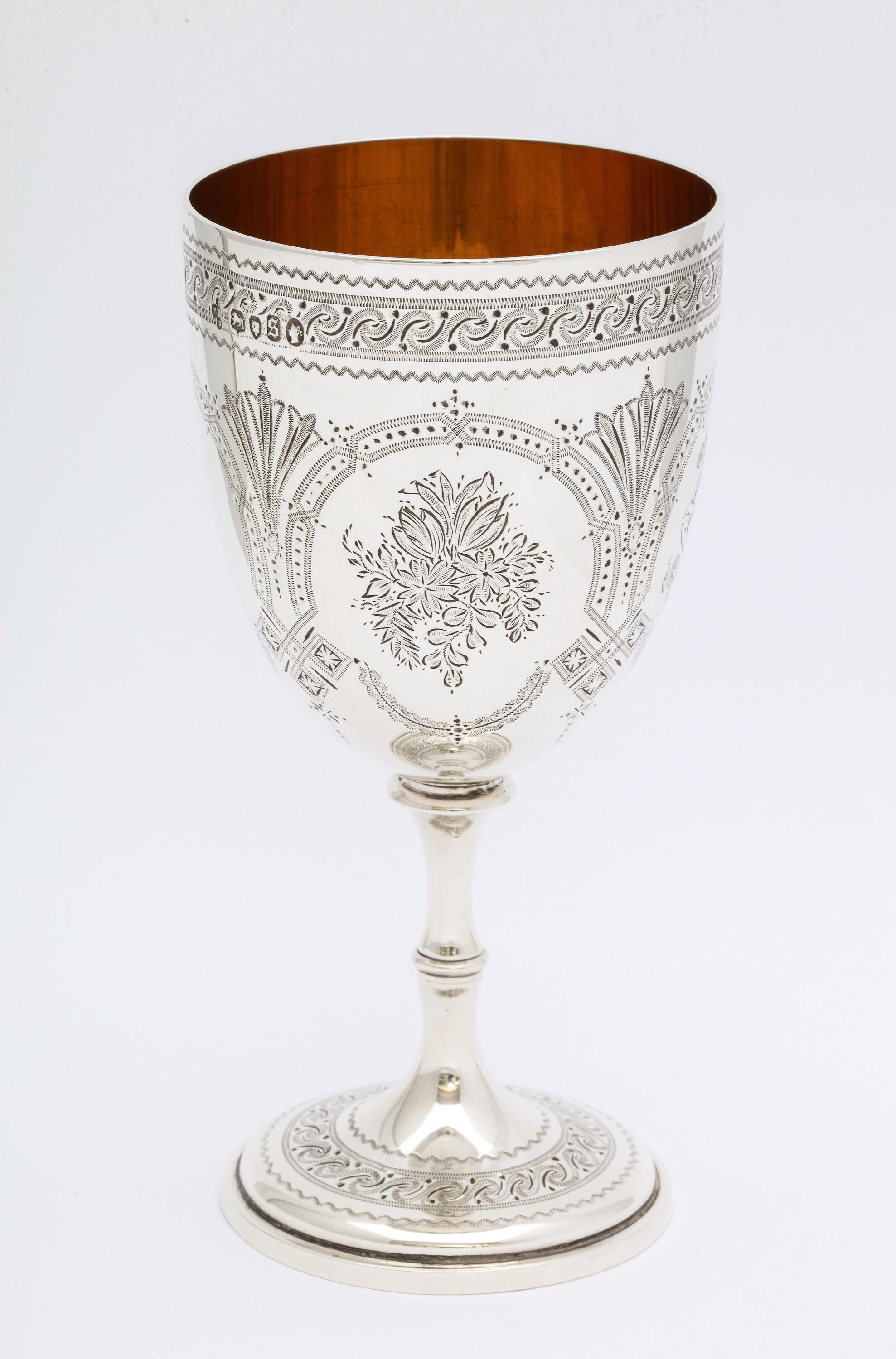 Gold Victorian Sterling Silver Goblet