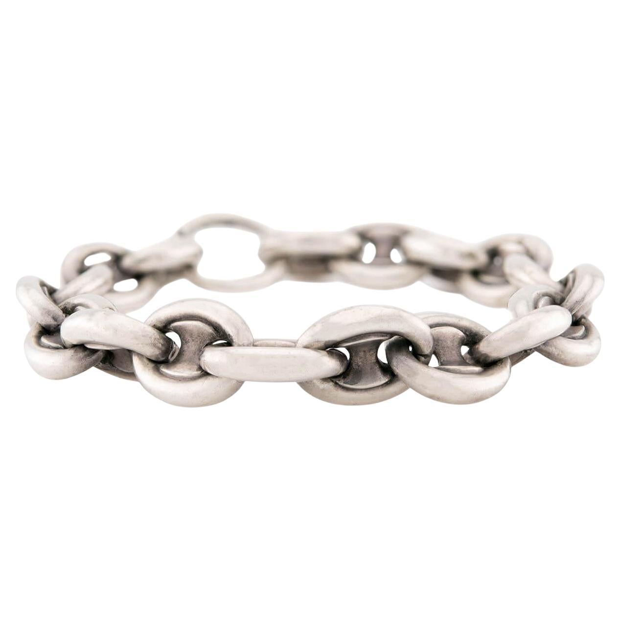 Victorian Sterling Silver "Gucci Link" Bracelet