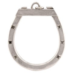 Pendentif victorien en argent sterling à charnière fer à cheval