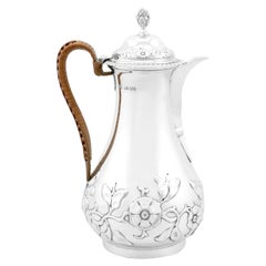 Victorian Sterling Silver Hot Water or Coffee Jug