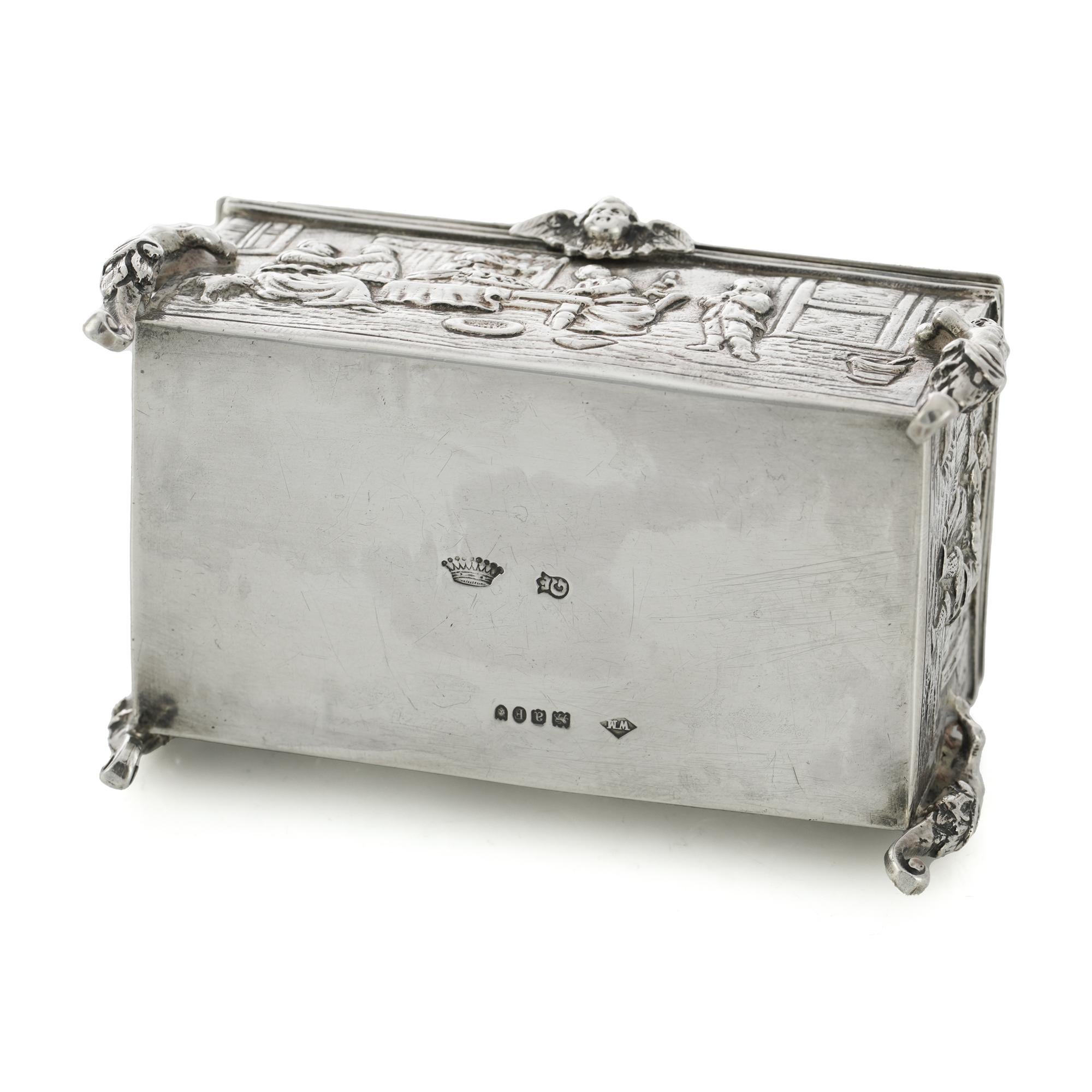 Late 19th Century Victorian Sterling Silver Jewellery Box