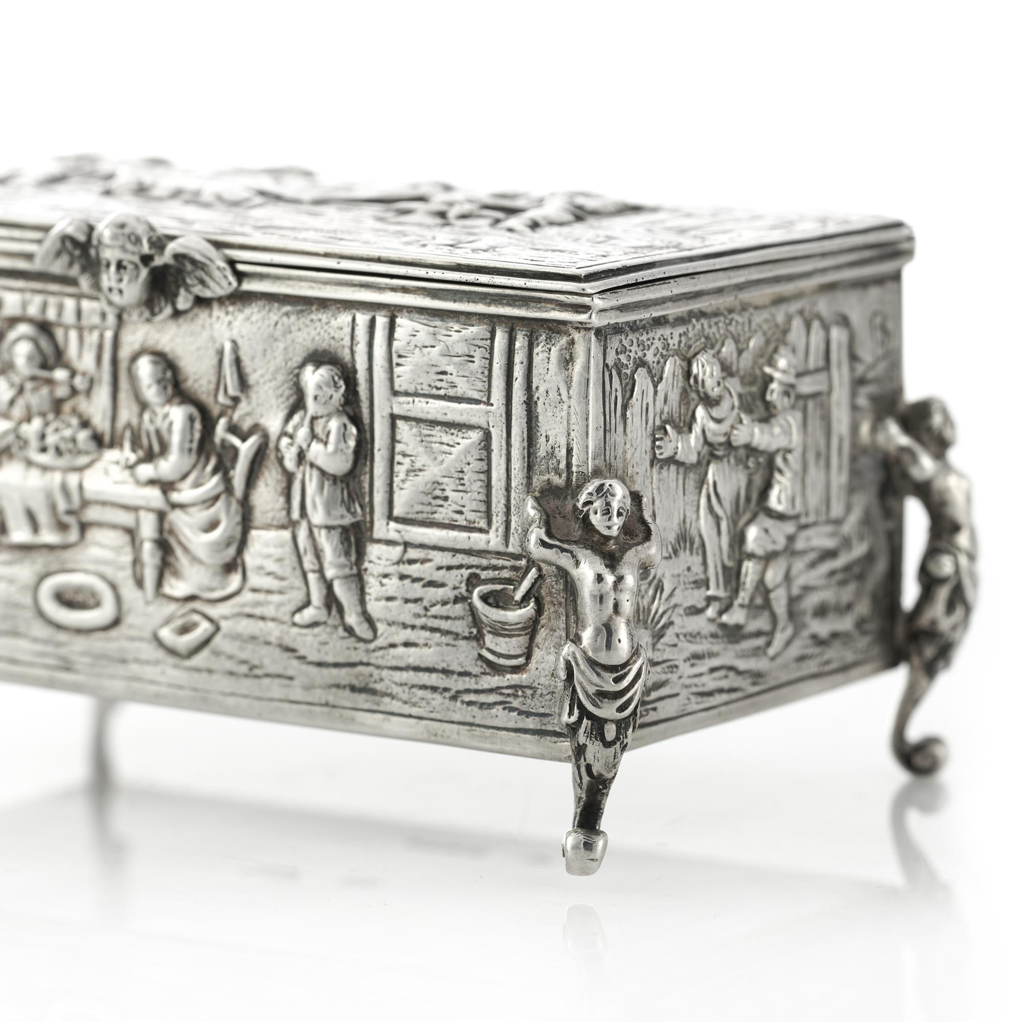 Victorian Sterling Silver Jewellery Box 3