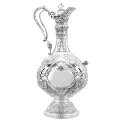 Pichet victorien en argent sterling de style Armada